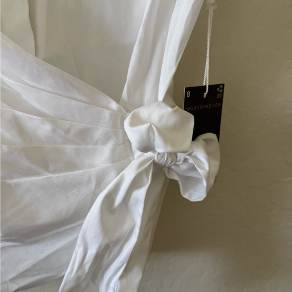 Worthington White Sleeveless Button Down Shirt - Picture 3 of 7